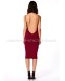 Low Back Strappy Midi Dress Oxblood